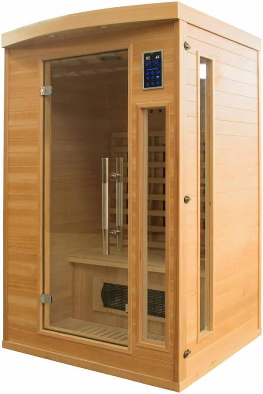 SN-Apollon-Q2 - infrared sauna apollon - on/off button - cabin cleaning by ionizer - chromotherapy 7 colours - 2 seater - QUORE
