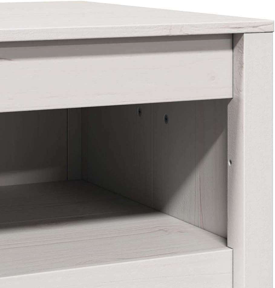 vidaXL Outdoor Kitchen Cabinet White 55x55x92 cm Solid Wood Pine - QUORE