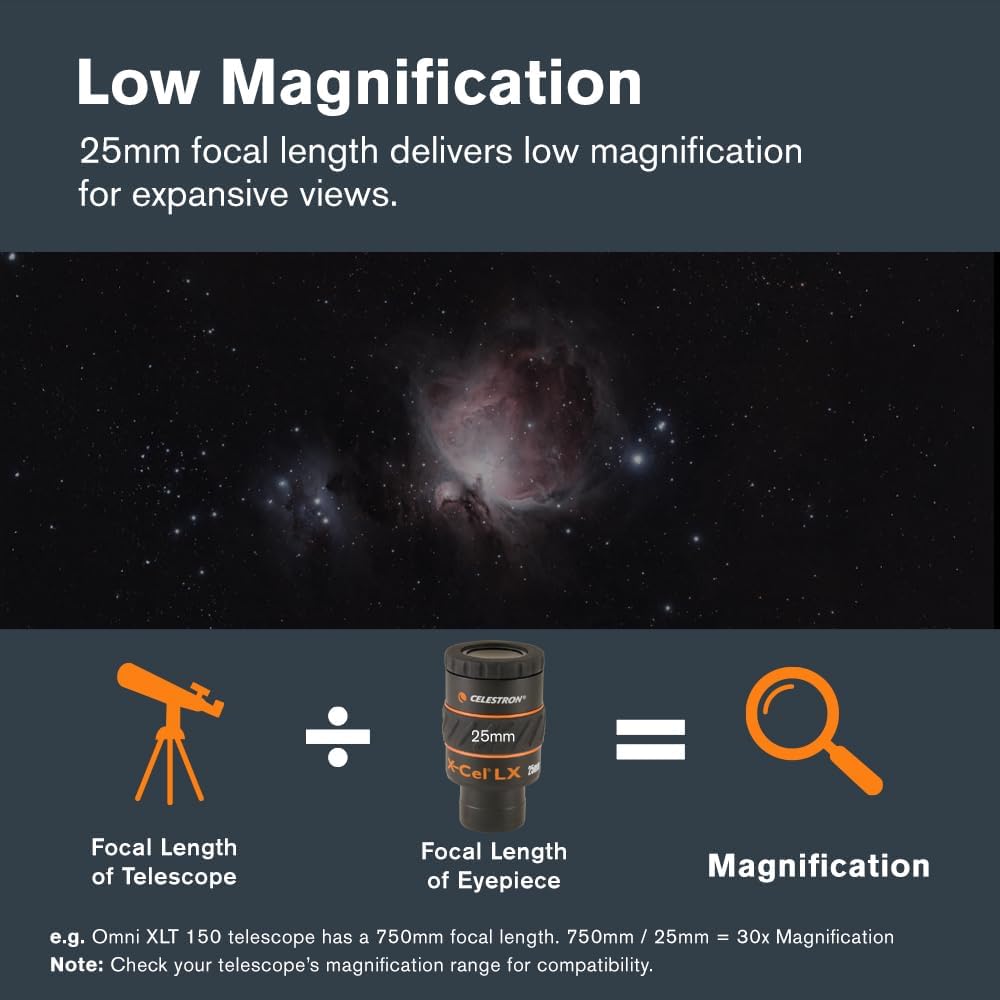 Celestron 93426 X-Cel LX Series - 1,25 inch oculair, 25 mm