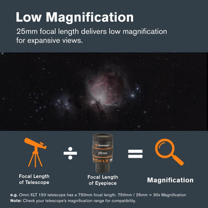 Celestron 93426 X-Cel LX Series - 1,25 inch oculair, 25 mm