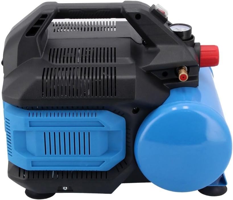 Stille Olievrije Compressor – Luchtcompressor – Zuigercompressor – Mini Compressor – Persluchtcompressor – Compact 6 Liter – 8 Bar Maximale Druk