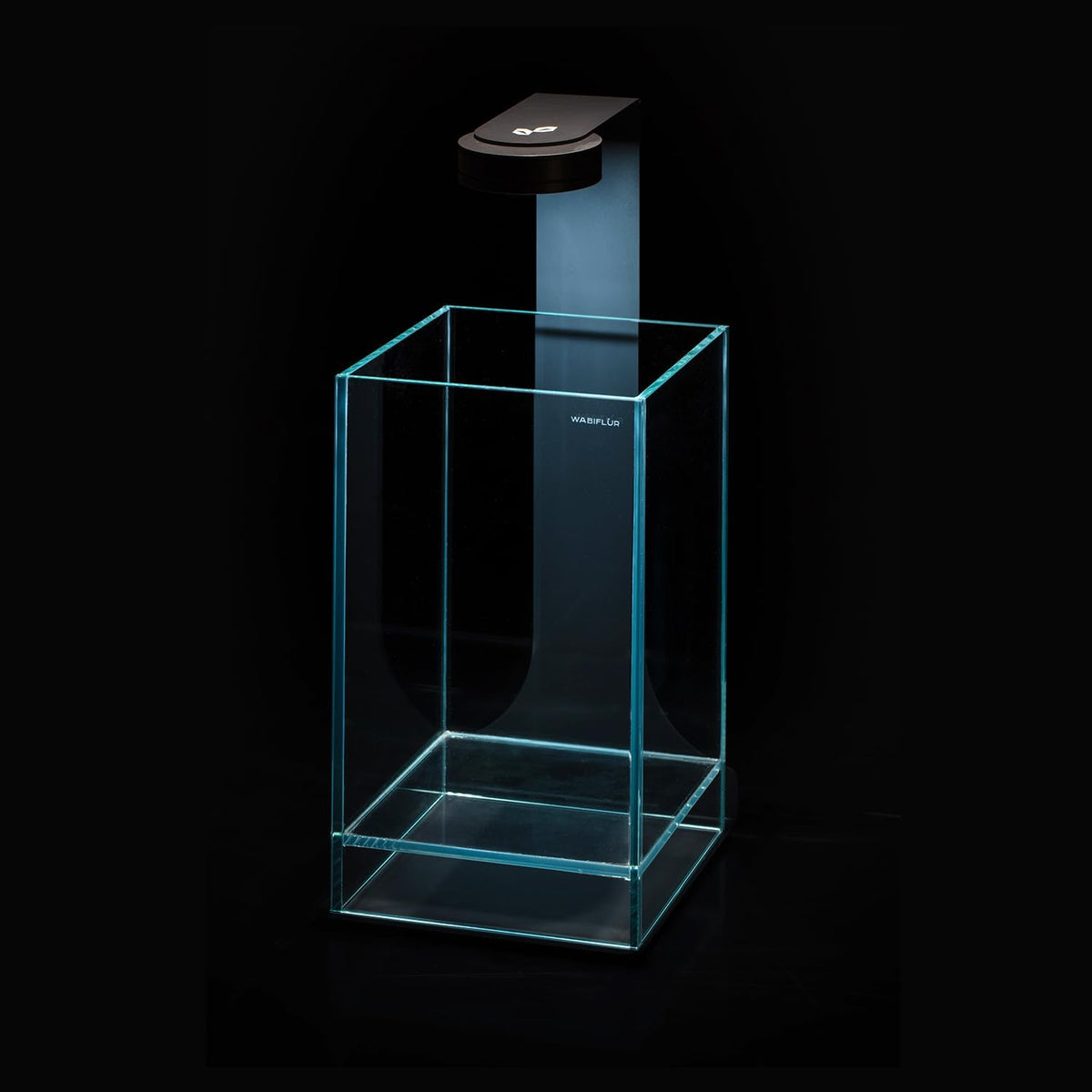 Terrarium van extra helder glas met geïntegreerde led, elegant design voor natuurlijke ecosystemen en watertuinen, afmetingen 15 x 15 x 25 cm (h x b x h)