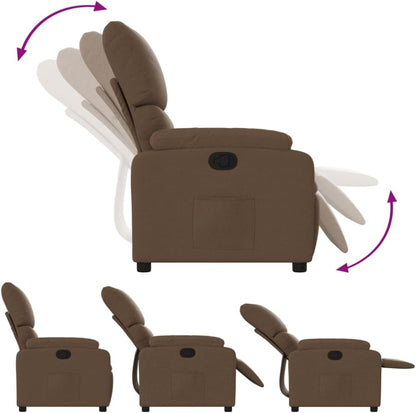 vidaXL Armchair adjustable fabric brown,recliner chair,recliner chair,armchair,recliner chair,lazy chair,tv chair,stand chair,recliner chair