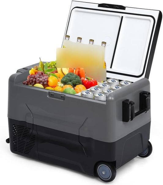 Draagbare autokoelkast, compressorkoelbox, auto, koelkast, 35 liter, vriezer, kleine vriesbox voor outdoor, camping, camper, auto
