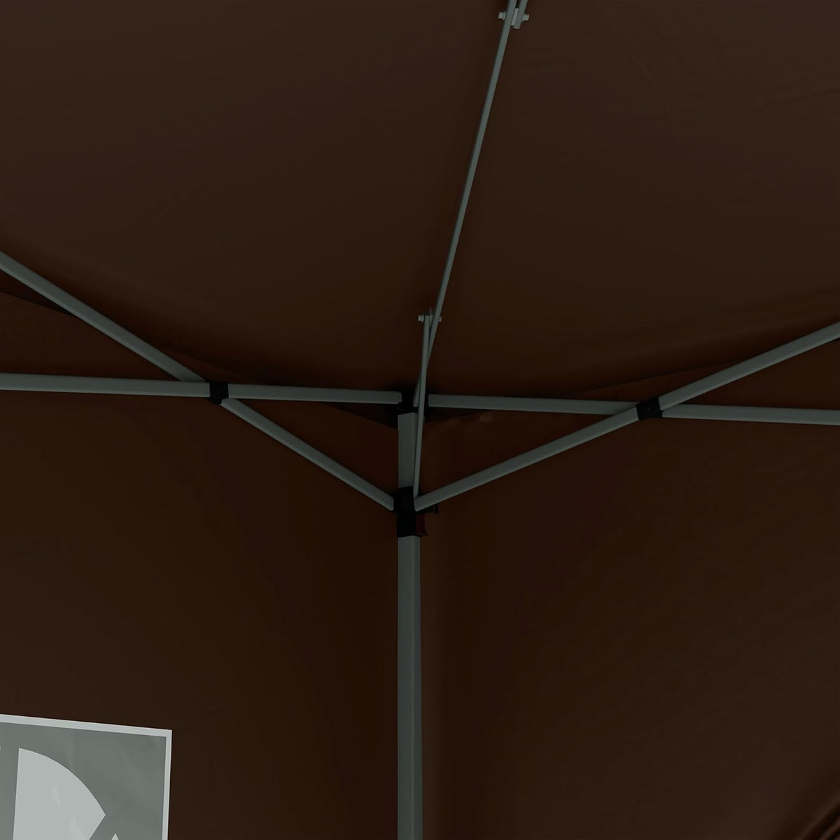 Vouwpaviljoen – Vouwtent – Partytent – Biertent – Tuinpaviljoen – Koffiekleur – Waterafstotend Tentdoek – Stabiel Poedergecoat Stalen Frame