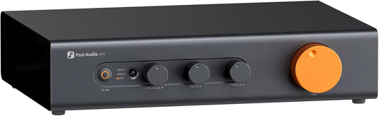Fosi Audio ZP3 Gebalanceerde Voorversterker voor Home Audio, 2 RCA- en XLR-ingangen, RCA/XLR-uitgangen en SUB OUT, Preamp voor 2.0 stereo en 2.1-opstelling, met HPF Hoogdoorlaatfilter en Toonregeling