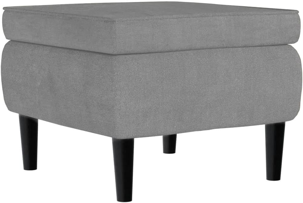 Fluwelen Fauteuil, Woonkamerfauteuil, Fluwelen Relaxfauteuil met Hoge Rugleuning, Loungestoel, Gestoffeerde Fauteuil voor Woonkamer, Slaapkamer, Studeerkamer, Logeerkamer (Lichtgrijs #10)