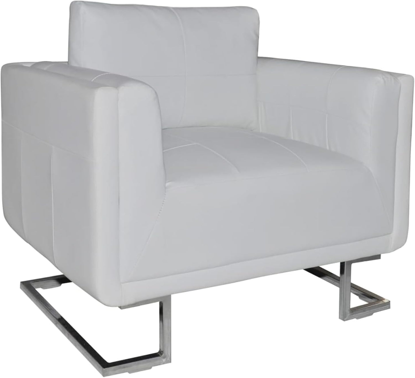 Living room armchair, cockette chair with white chrome faux leather legs, lounge chair, armchair, recliner chair, recliner bedroom j