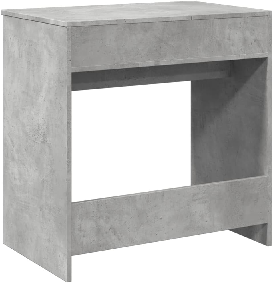 Kaptafel – Make-uptafel – Kap Tafel – Make Up Tafel – Toilettafel – Betongrijs – Stevig Bewerkte Hout – Compact 73x46,5x120 cm