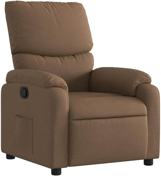 vidaXL Armchair adjustable fabric brown,recliner chair,recliner chair,armchair,recliner chair,lazy chair,tv chair,stand chair,recliner chair