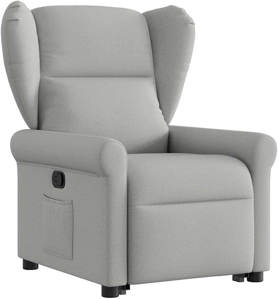 Relaxfauteuil – Relaxstoel – Sta-op Stoel – TV Stoel – Verstelbare Fauteuil – Elektrische Opsta-ondersteuning – Handmatig Verstelbare Rugleuning – Wolkengrijze Stof
