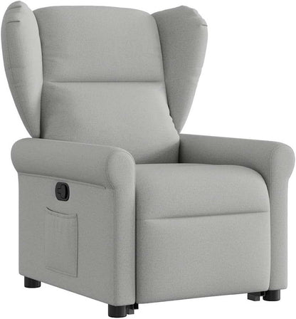 Relaxfauteuil – Relaxstoel – Sta-op Stoel – TV Stoel – Verstelbare Fauteuil – Elektrische Opsta-ondersteuning – Handmatig Verstelbare Rugleuning – Wolkengrijze Stof