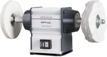 Optimum polijstmachine OPTIpolish GU 20P (voor metaal, onderhoudsvrije motor 0,6 kW, 2 x polijstschijven), 3101540