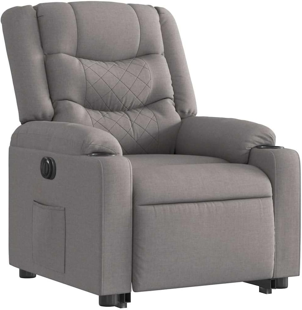 Relaxfauteuil – Elektrische Relaxstoel – Sta-op Stoel – TV Stoel – Verstelbare Fauteuil – Elektrisch Kantelbaar – Taupe Stof