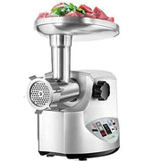 Elektrische Vleesmolen - 3000W - Voor Alle Soorten Vlees - Worstenmaker - Gehakt - Zilver - QUORE