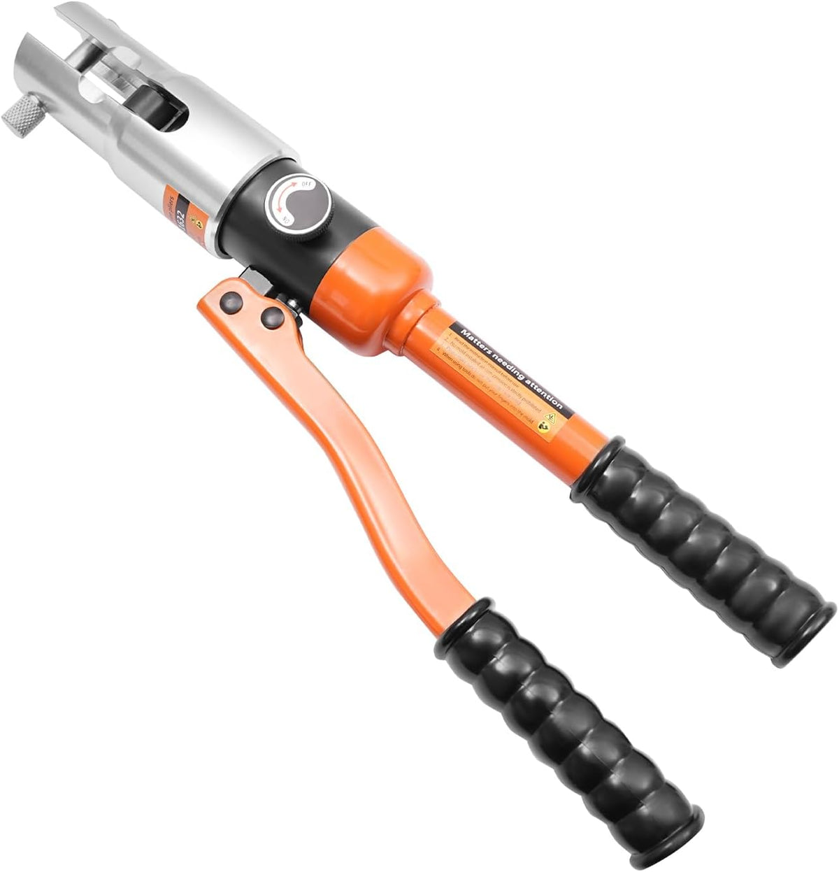OUKANING Hydraulische krimptang 10T, met 360° draaibare kop en verwisselbare vormen (TH/U/V/M-serie), voor aluminium kunststof, PEX, koperen buizen, ergonomisch, oliedicht (M12, M15, M18, M22, M28) - QUORE