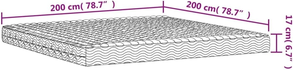 Schuimmatras – Matras – Bedmatras – Logeermatras – Ledikantmatras – Dubbele Hardheid H2 & H3 – 200x200 cm Met Ademend Gebreide Hoes