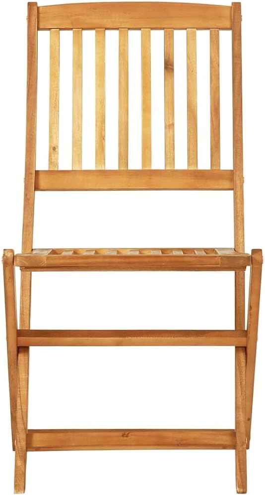 Folding Garden Dining Room Set 3 Piece Solid Acacia Wood Dining Set Outdoor Dining Room Garden Furniture - QUORE