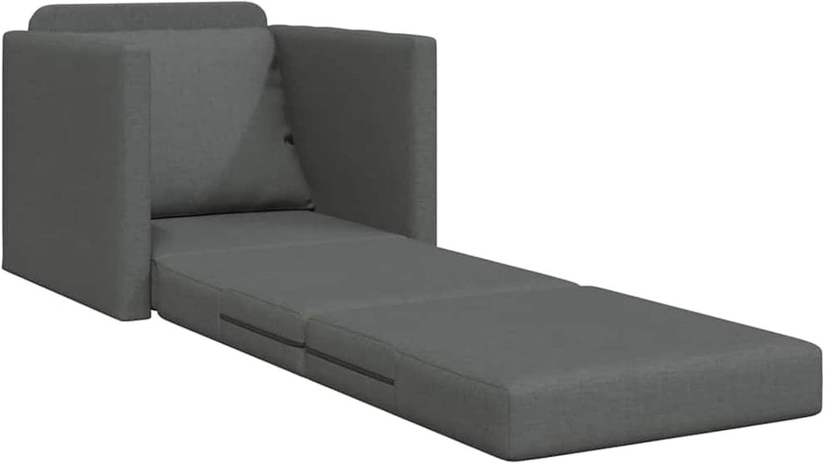 Gecheer Floor Sofa Bed 2-in-1 Dark Grey 74x77x81cm Fabric, Multifunctional Bed Day Bed Folding Sofa Bed for Living Room Student Bude and Small Apartments 4106622 - QUORE