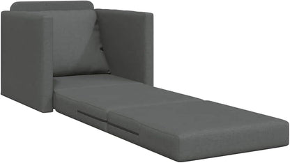 Gecheer Floor Sofa Bed 2-in-1 Dark Grey 74x77x81cm Fabric, Multifunctional Bed Day Bed Folding Sofa Bed for Living Room Student Bude and Small Apartments 4106622 - QUORE