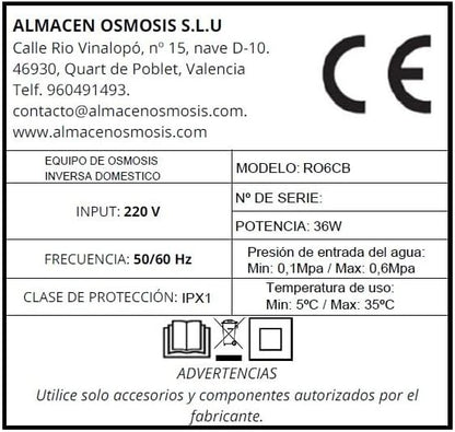 Omgekeerde osmose-installaties - osmose-set met 6 niveaus, inhoud 5 l, incl. 50 GPD Vontron membraan, pomp en filter Nature Water Professionals