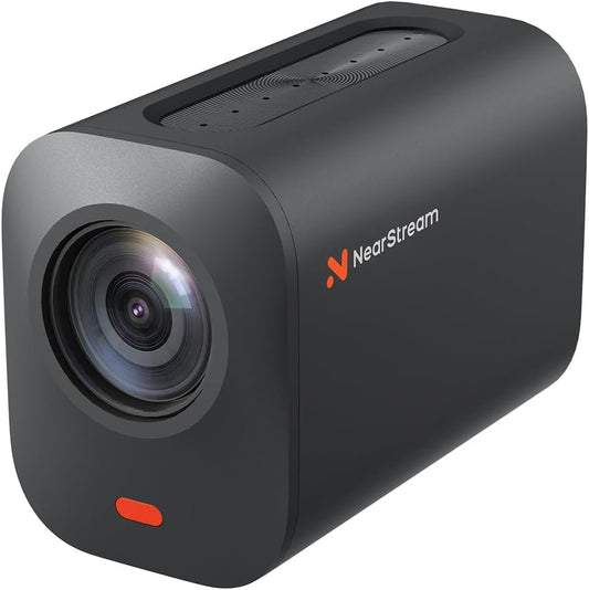 NearStream Draadloze streaming-camera, 2K StreamCam met 40-voudige hybride zoom, multi-cam-ondersteuning, 8 microfoons met ruisonderdrukking, 6 uur batterij, webcam voor YouTube/Twitch/RTMP/Facebook