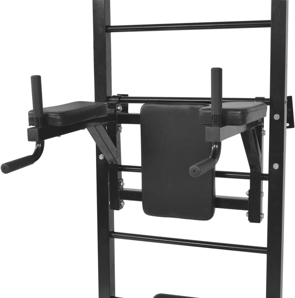 vidaXL Fitness Device Wall-Mounted Black Fitness Device Gym Sports - QUORE