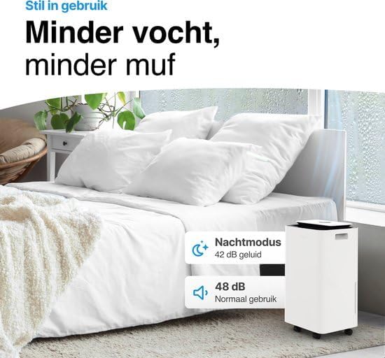 Luchtontvochtiger – Luchtzuiveraar – Vochtvreter – Anti-Schimmel Machine – Luchtverfrisser – 12L per Dag – HEPA 13 Filter met Ionisator