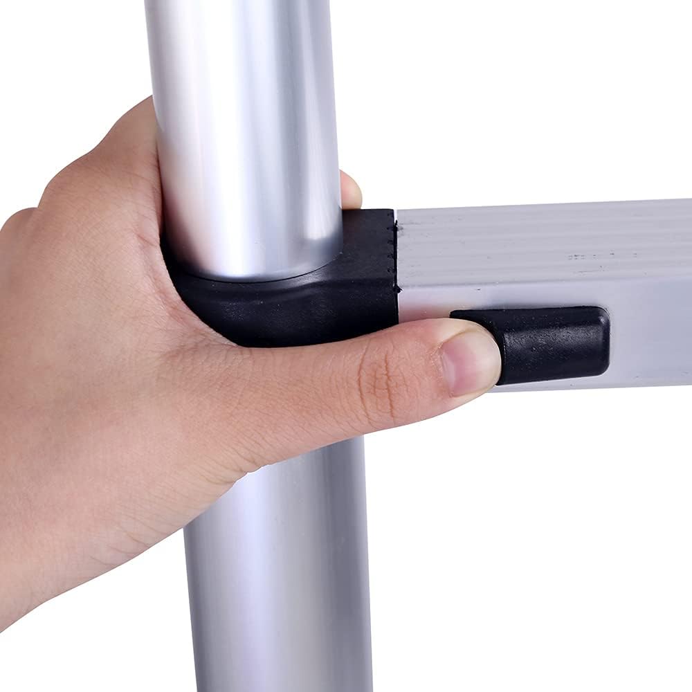 T-LoVendo Telescopische staande ladder van aluminium, licht, draagbaar en uittrekbaar, ideaal voor garage of auto, 3,2 m