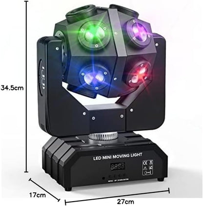 UKing 150W RGBW Moving Head Light LED partylicht schijnwerper, DMX podiumlicht met geluid geactiveerd voor Kerstmis DJ Bar Disco Club
