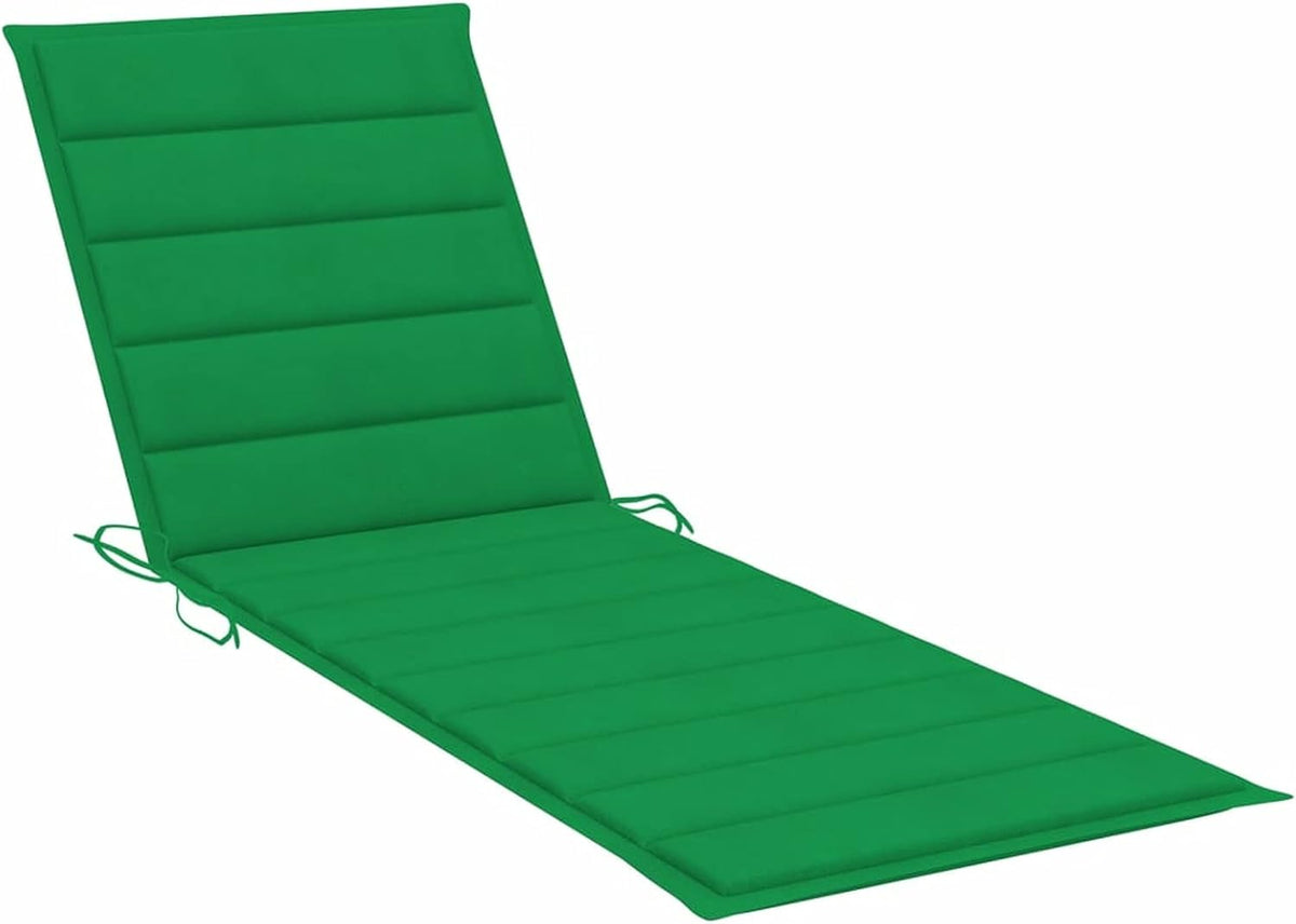 Gecheer Garden Sun Lounger with Solid Acacia Wood Cushion, Sun Loungers with Cushion, Outdoor Sun Lounger, Wooden Sun Lounger - QUORE