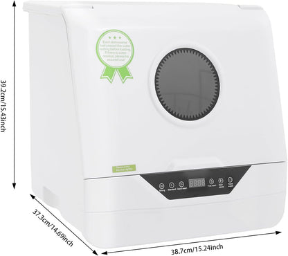 Mini-vaatwasser – Tafelmodel Vaatwasser – Compacte Afwasmachine – Kleine Vaatwasser – Elektrische Mini Vaatwasser – 4 Wasprogramma’s – 800W Vermogen – LED Display – IPX1 Waterdicht