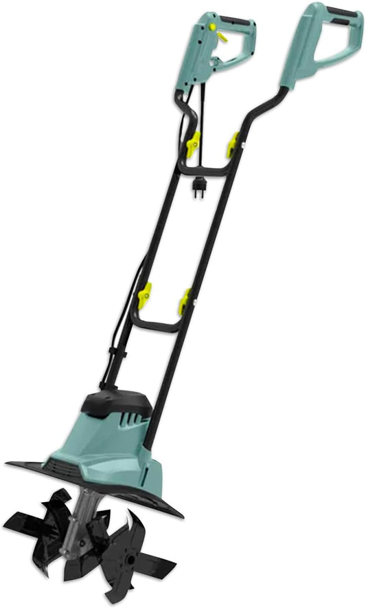 Elektrische tuinhak, inklapbaar, 1050 W, 36 cm, met verloopbox van aluminium en verstelbare diepte