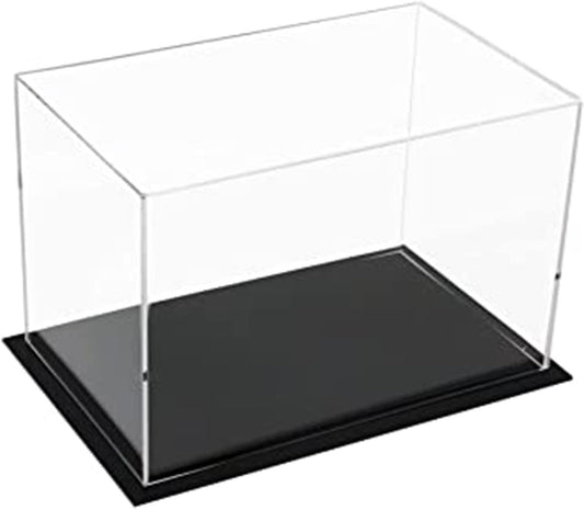 Display case box, helder acryldisplay, stofdicht, showcase met verdikkingsbasis, voor display, actiefiguren, thuisopslag, organizer, speelgoed (55 x 33 x 30 cm)