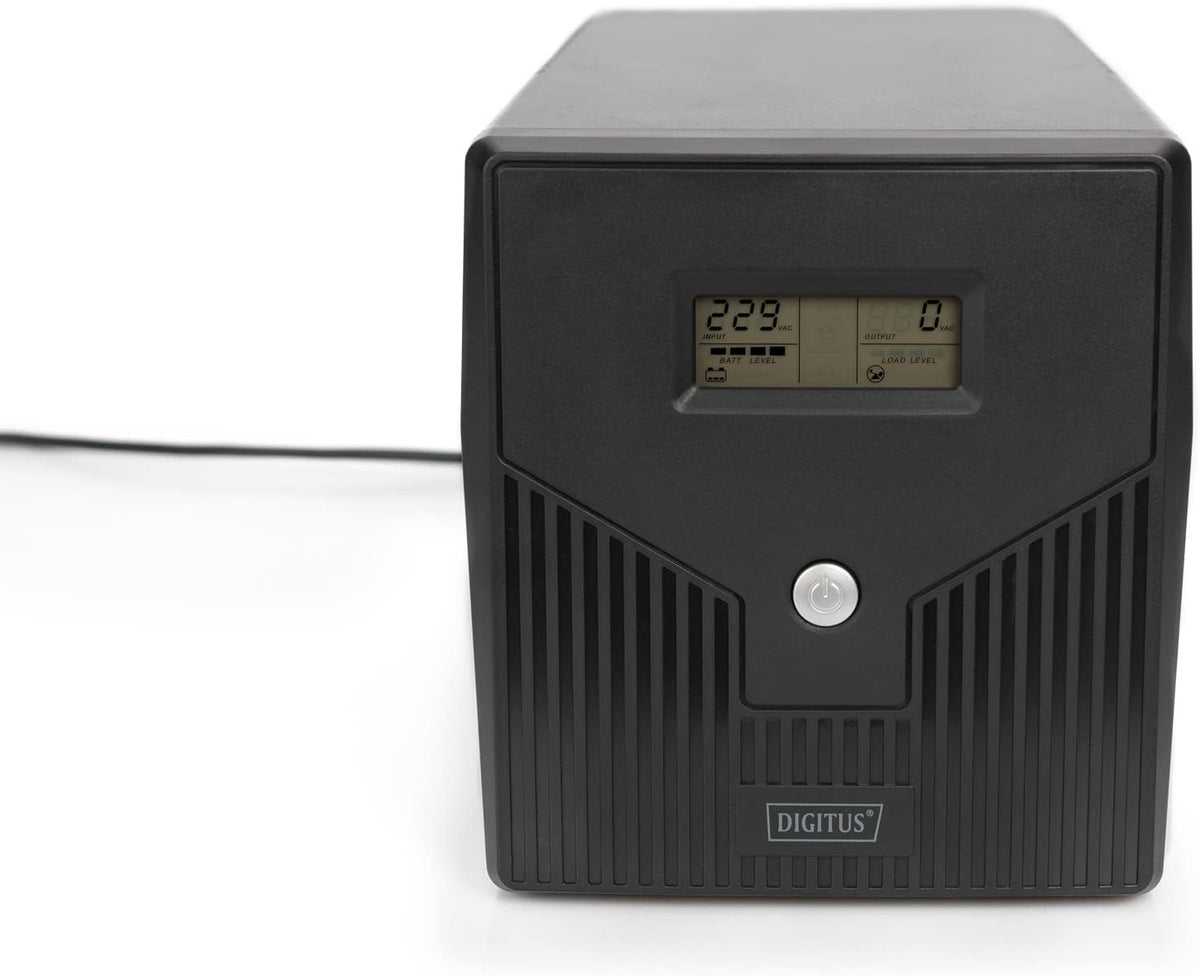 UPS – Ononderbroken Voeding – Noodstroomvoorziening – Noodstroomvoeding – Back-Up Voeding – Lijninteractieve UPS 1500 VA / 900 W – AVR – 4 Geaarde Stopcontacten