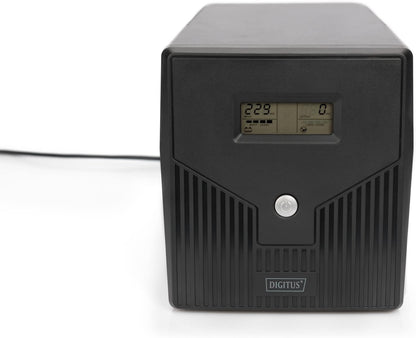 UPS – Ononderbroken Voeding – Noodstroomvoorziening – Noodstroomvoeding – Back-Up Voeding – Lijninteractieve UPS 1500 VA / 900 W – AVR – 4 Geaarde Stopcontacten