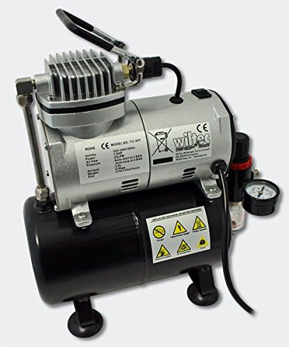 Airbrush compressorset beginner AS186 met 1 airbrushpistool en uitgebreide toebehoren