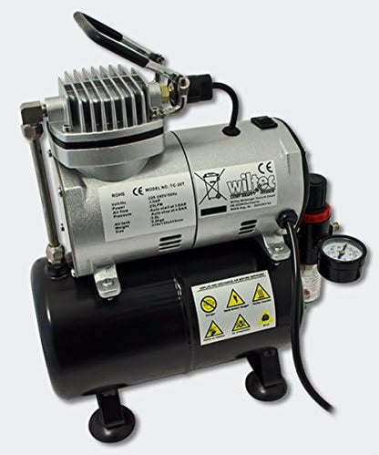 Airbrush compressorset beginner AS186 met 1 airbrushpistool en uitgebreide toebehoren