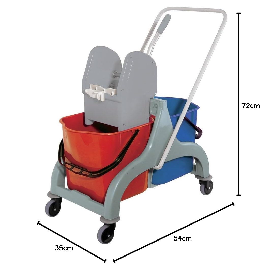 La Briantina CAR00281A Trolley Jack, 2 emmers + 1 Strizzer, 34l