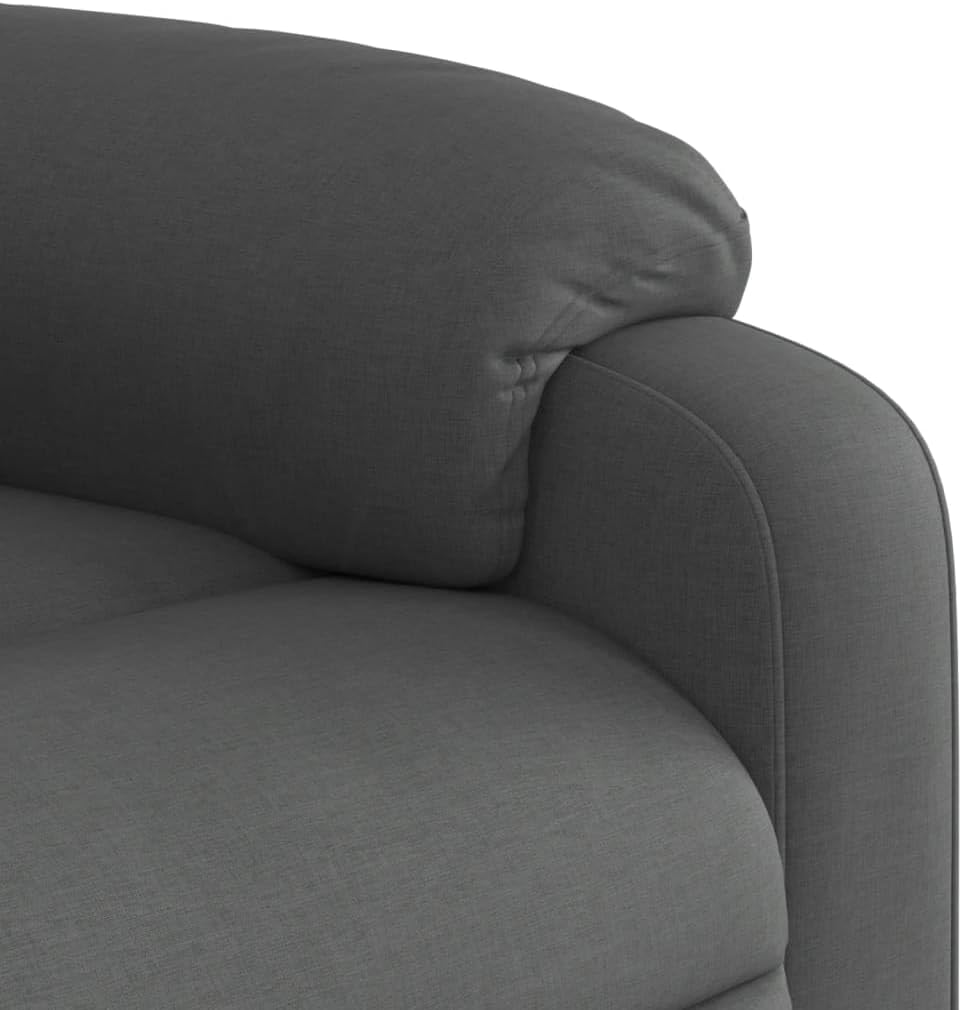 Verstelbare Fauteuil – Relaxfauteuil – Relaxstoel – Armstoel – Leunstoel – Handmatig Verstelbaar Tot 135 Graden – Donkergrijze Duurzame Stof