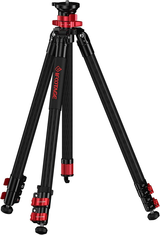Camera Statief – Camerastatief – Fotostatief – Videostatief – Bowl Statief – Koolstofvezel Constructie – Omkeerbare Middenzuil