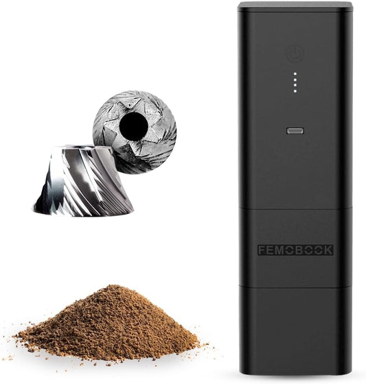 Elektrische koffiemolen A2 zwart oplaadbaar draadloze draagbare elektrische molen outdoor demontage zonder gereedschap