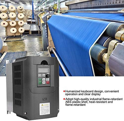 VFD-frequentieomvormer, eenfase 220 VAC-ingang 3-fase 380 VAC-uitgang 7,5 kW vectorbesturing CNC-VFD, inverterconverter, voor motortoerentalregeling