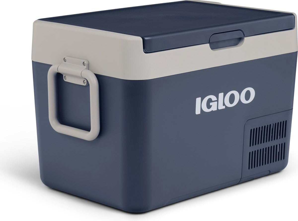 IGLOO ICF32 Draagbare compressor-koelbox, 32 l, 12/24 V, 230 V, elektrische koelbox, -18 °C tot 20 °C, mini-koelkast, vriesbox voor camping, auto