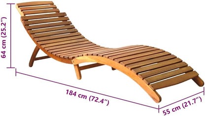 vidaXL Sunbeds 2 pcs with cushions solid acacia wood - QUORE