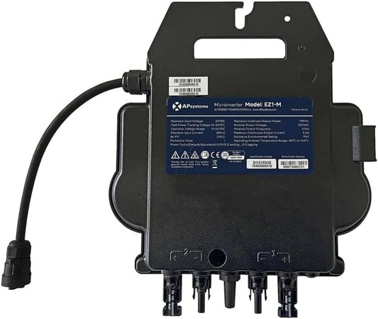 APsystems EZ1-M 600 W Micro-omvormer met wifi en Bluetooth 600 W PV VDE-gecertificeerd, plug & play, ideaal voor zonne-installaties op balkons