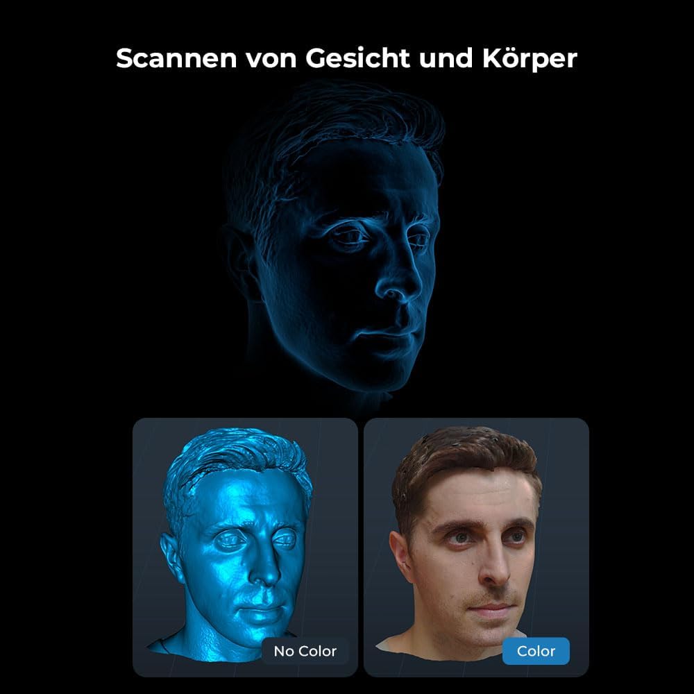 Creality CR-Scan Ferret SE 3D-scanner, 0,1 mm, 150-2000 mm scanbereik, anti-shake, 24-bits kleurenscan, scan zwarte/metalen (niet reflecterende) objecten zonder scanspray, voor Windows/Mac