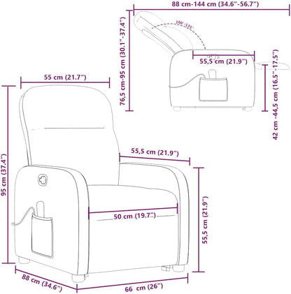 Sta Op Stoel – Sta-Op Fauteuil – Liftstoel – Relaxstoel – Verstelbare Zetel – Elektrische Liftfunctie – 6-Punts Massage – Donkergroen Stof