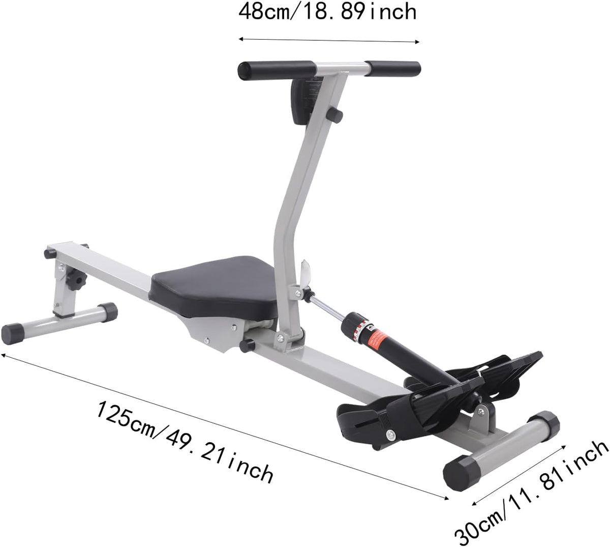 Rowing Machine with 12 Resistance Levels, Fitness Rowing Machine, Hydraulic Rowing Machine with LCD Monitor - QUORE
