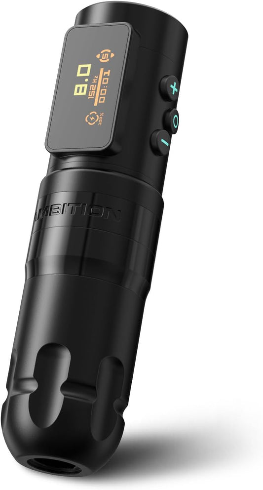 Ambition Shura-X Tattoo Machine Professioneel - Met geavanceerd stabilisatiesysteem, kernloze motor, cartridge pen en 1800mAh voeding. Geschikt voor professionele tatoeageartiesten